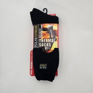 Polar Extreme Insulated Thermal Warm Thick Slipper Socks Comfort Mens 6-12 Black